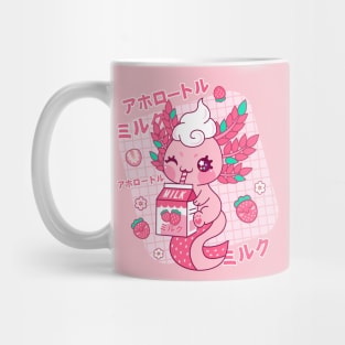 Axolotl kawaii Strawberry Milk Japanese Mug